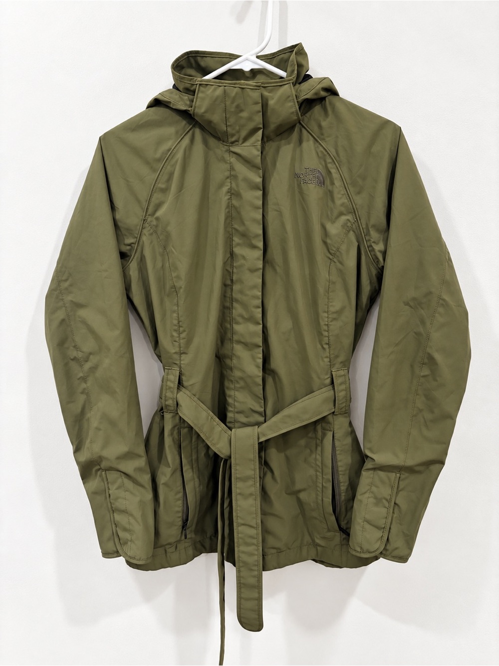 The North Face AYHR HyVent Belted Rain Jacket Olive Women’s S